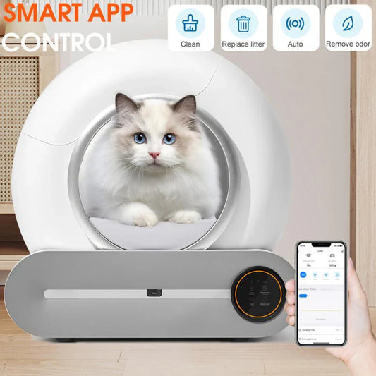 Meow Star Space Auto Cat Litter Box – Self-Cleaning, 75L Capacity, Smart Alerts