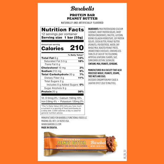 Barebells Protein Bars Variety Pack – 12 Count, 20g Protein, 1g Sugar, 1.9 oz Each