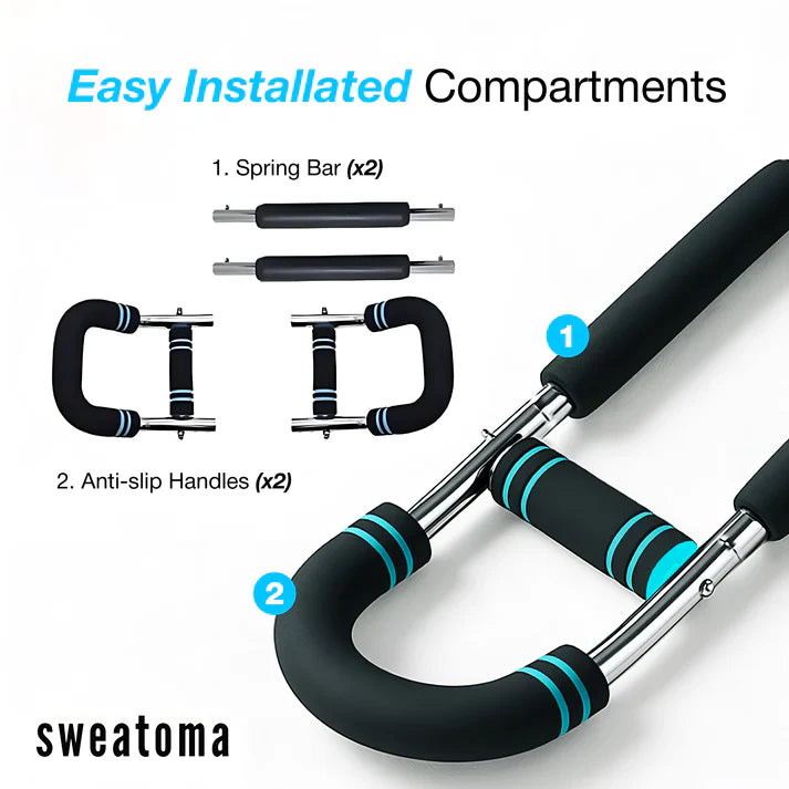 SWEATOMA Arm Workout Bar – Resistance Twister for Chest, Arms & Shoulders