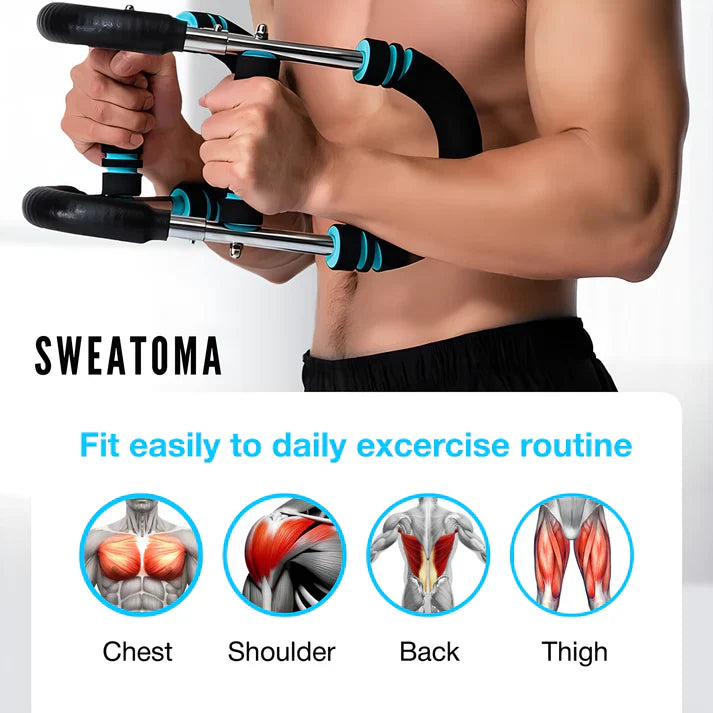 SWEATOMA Arm Workout Bar – Resistance Twister for Chest, Arms & Shoulders